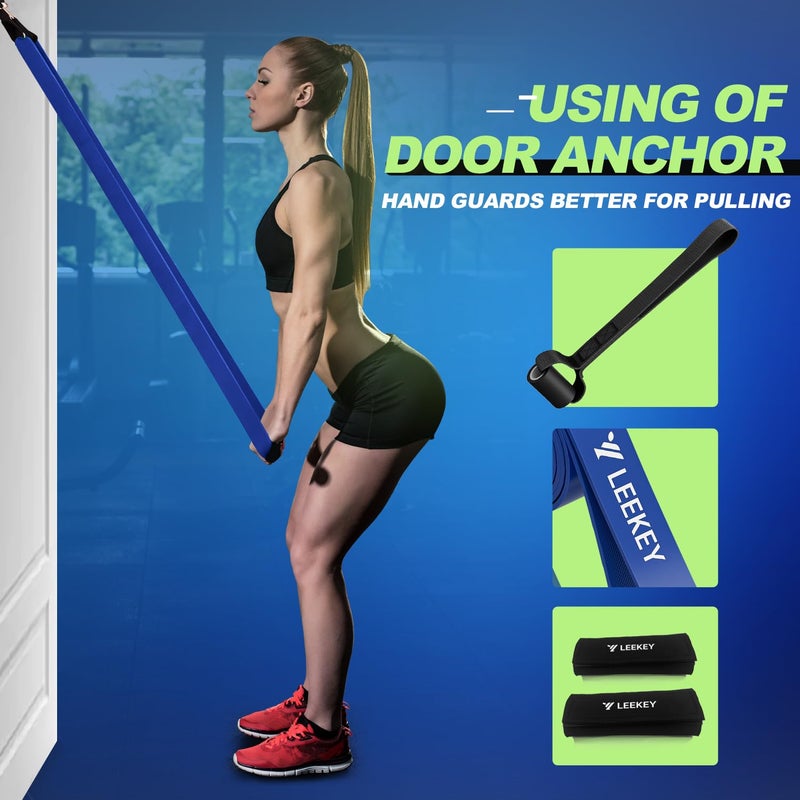 LEEKEY Resistance Bands  Exercise Bands Pull Up Assist Bands - Workout Bands Set - Bands for Working Out Band for Men and Women Fitness Training  Physical Therapy Home Workouts - Image 4